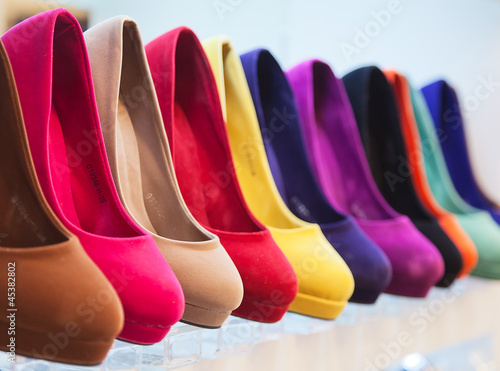Photo: colorful leather shoes colorful leather shoes