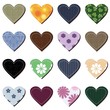 Vector: scrarbook hearts on white background scrarbook hearts on white background