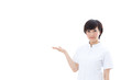 asian nurse showing
