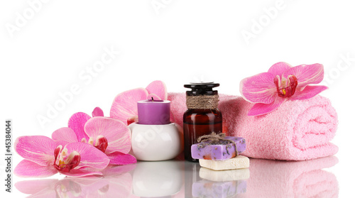Photo: Bottle with aromatic oils with accessories for relaxation Bottle with aromatic oils with accessories for relaxation