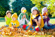 kids im laub