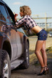 blonde girl hitchhiker