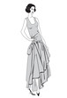 Fashion. Flapper girls (20's style): Retro fashion party