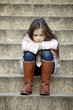 Photo: Little pensive girl Little pensive girl
