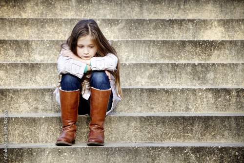 Photo: Young girl thoughts Young girl thoughts
