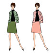 Girl of fashion (1960's style) Retro fashion party. 60s