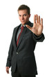 Photo: Warning Businessmen Warning Businessmen