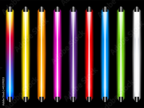 Vector: Laser Neon Colorful Lights Laser Neon Colorful Lights