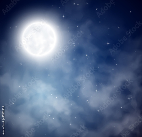 Vector: Night sky background Night sky background