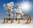 Photo: old wooden sledge old wooden sledge