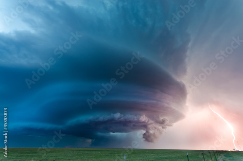 Photo: Texas supercell and lightning, May 2012 Texas supercell and lightning, May 2012