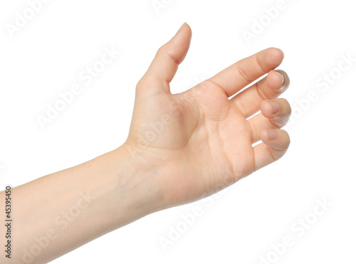 Photo: Woman hand like holding mobile phone, card... Woman hand like holding mobile phone, card...