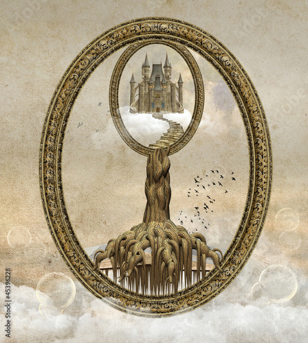 Illustration: Surreal fantasy landscape Surreal fantasy landscape