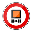 Verbotsschild RAL 3001 signalrot freigestellt - LKW