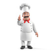 3d rendered illustration of a kitchen chef