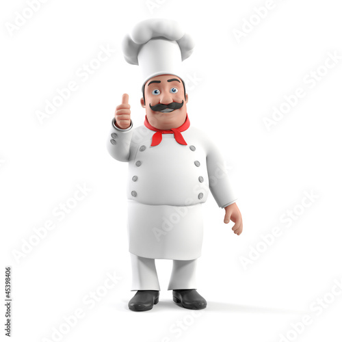 Illustration: 3d rendered illustration of a kitchen chef 3d rendered illustration of a kitchen chef