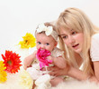 Happy mother with daughter