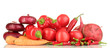 fresh red vegetables isolated on white