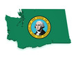 Washington Map 3d Shape