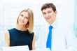 Two young business collegues.