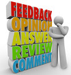 Thinking Person Feedback Comment Review Answer Opinion