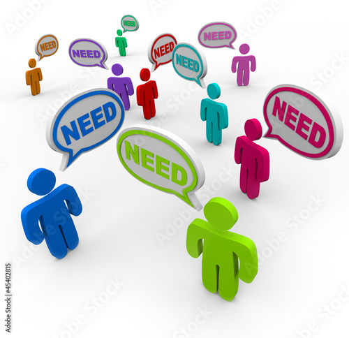 Illustration: Needy People Customers Talking Speech Bubble Words Needy People Customers Talking Speech Bubble Words