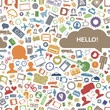 Different lifestyle stuff color seamless background