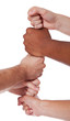 Photo: Diverse Personen setzen ihre Hände übereinander Diverse Personen setzen ihre Hände übereinander