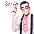 Isolated Funny Nerd Advertising A Store Sale
