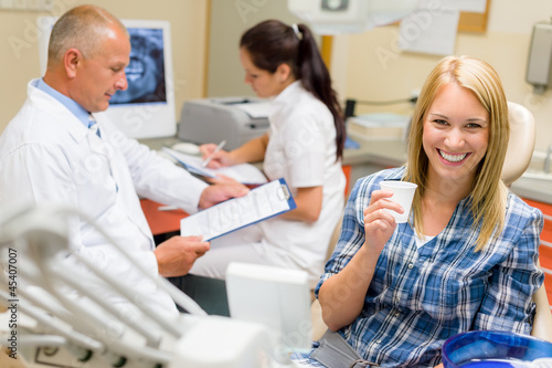 Photo: Beautiful smile patient at the dentist Beautiful smile patient at the dentist