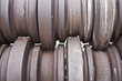 Close-up on old rusty machinery