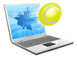 Vector: Tennis laptop concept Tennis laptop concept
