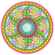 Vector illustrated leafy mandala