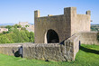 Fortified walls. Tuscania. Lazio. Italy.
