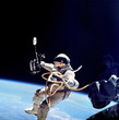 An experienced atsronaut at work