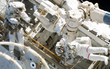 A team of astronauts at work