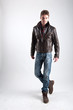 Photo: Portrait of young man with leather jacket Portrait of young man with leather jacket