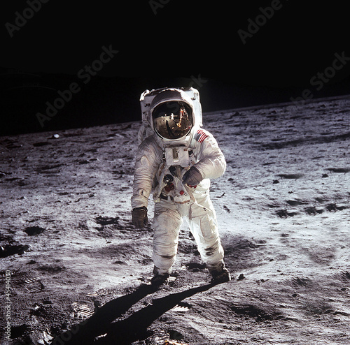 Photo: Steps upon the Moon's surface Steps upon the Moon's surface