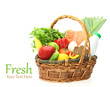 Groceries in the basket