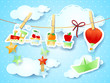 Vektor: Transport, illustration for kids Transport, illustration for kids