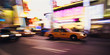 New York Taxi at Times Square at night