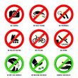Park prohibited signs and ecology warnings, set II