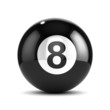 3d 8 Ball on white background