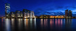 Osthafen Mediaspree berlin zur blauen Stunde Panorama