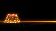 Gold lights Christmas Tree
