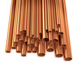 3d Top view of copper tubing for plumbing