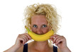 Foto: Junge Frau mit Banane Junge Frau mit Banane