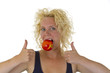 Foto: Frau mit Apfel Frau mit Apfel