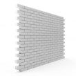 Brick Wall isolated on white background