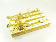 Gift box in gold and white